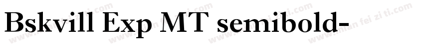 Bskvill Exp MT semibold字体转换